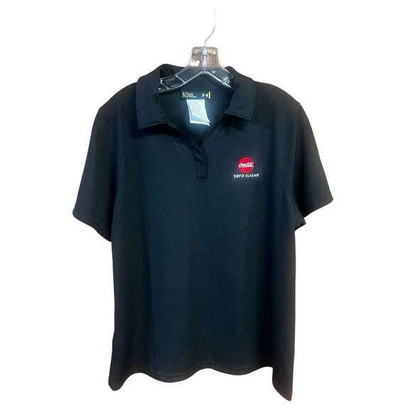 Under Armour Womans Coca Cola Zero Sugar Tee Sz XL Black NWT - Picture 1 of 7